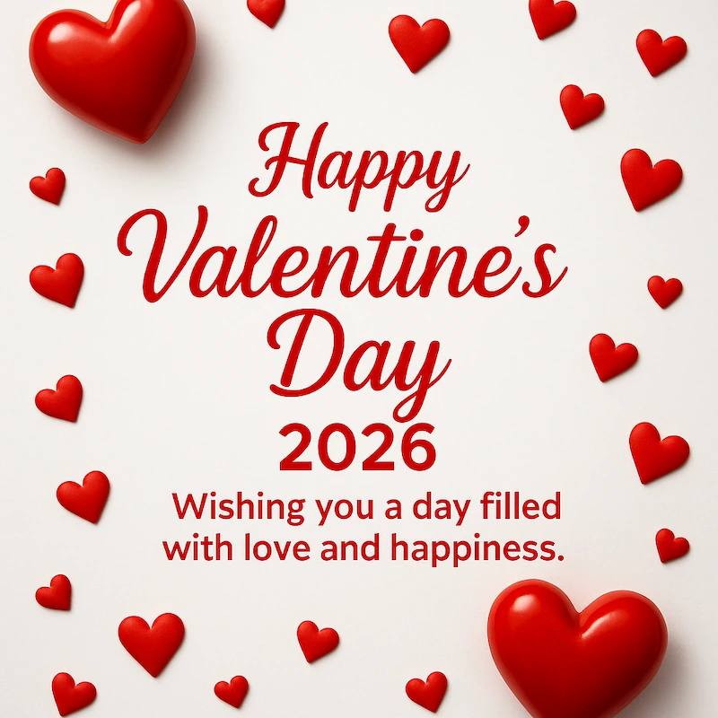 Happy Valentines Day 2026 Wishes Card 