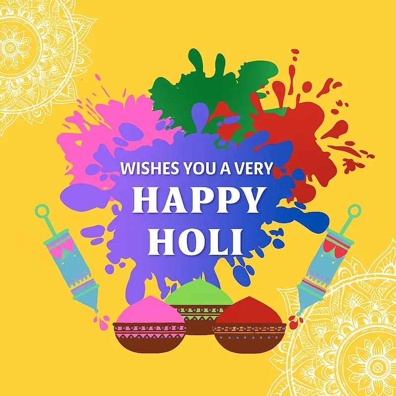 Happy Holi 2026 Messages with Gulal & Colors