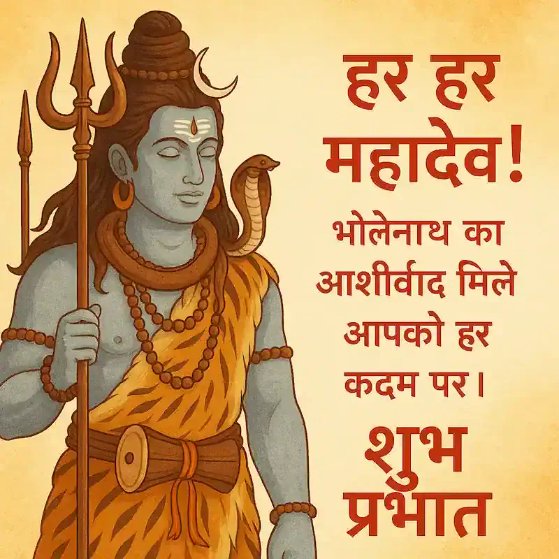 shiv ji good morning wishes in hindi