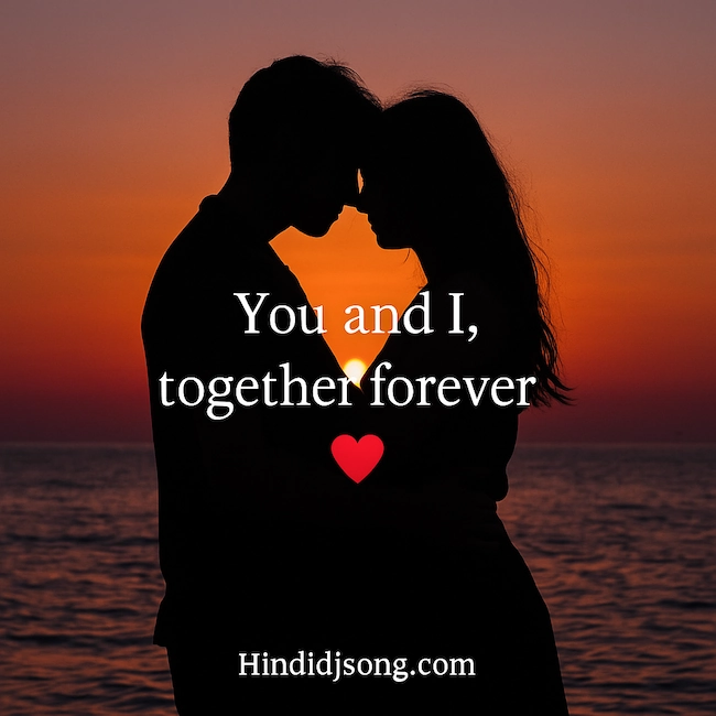 Romantic Shayari in English for Wife/Husband – “My heart belongs to you forever 💐” floral rose border design.